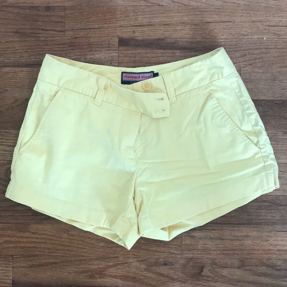 Vineyard Vines Pastel Yellow chino shorts